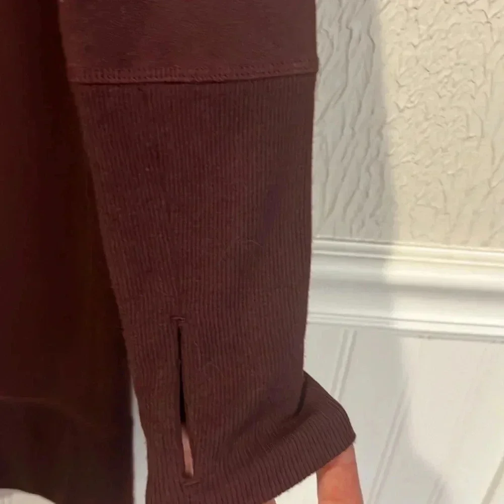 Athleta Burgundy Studio Barre 2.0 sweatshirt dress size X small - Picture 8 of 12